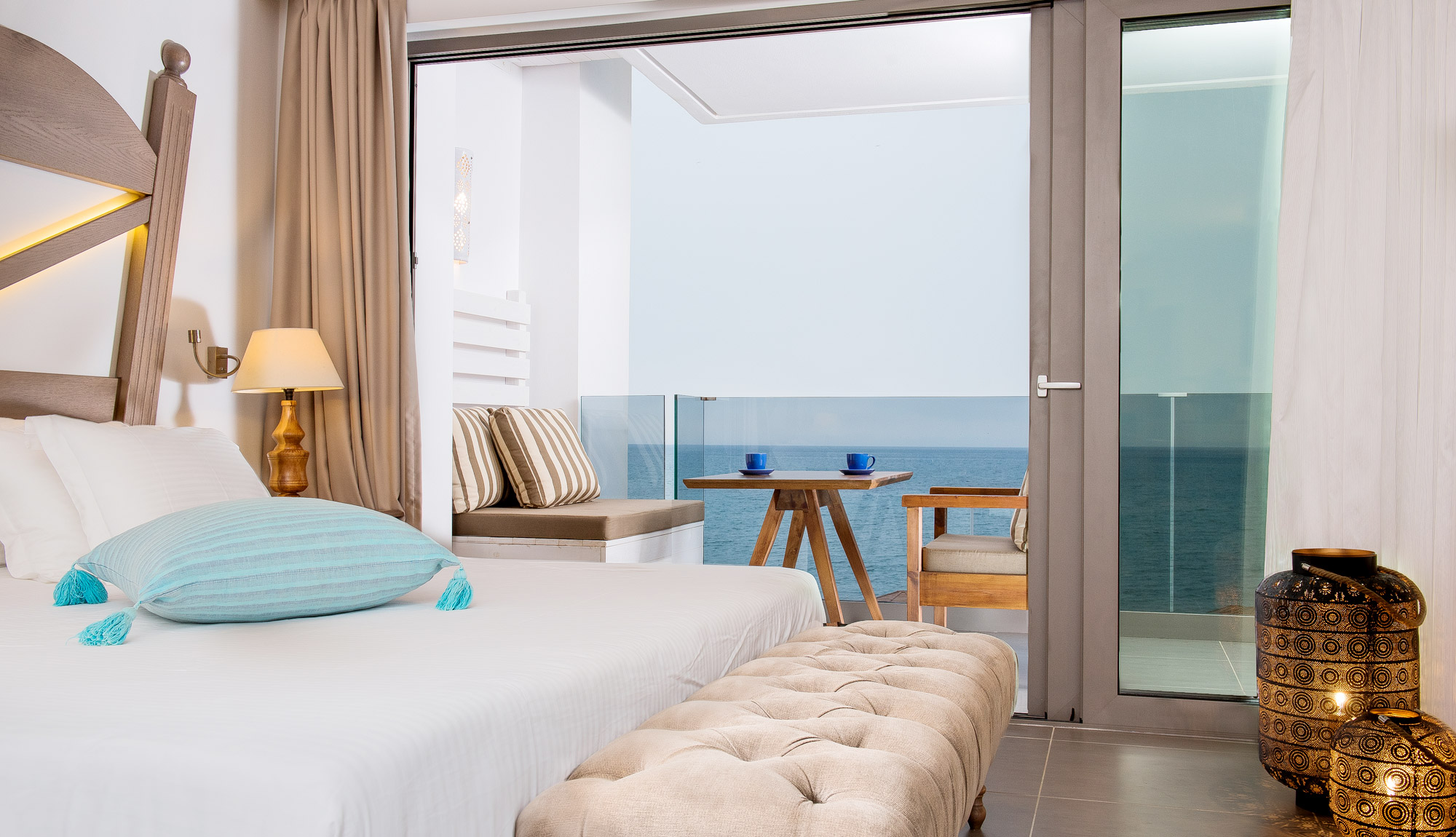 hotel in Platanias, chania- Platanias Ariston- Sea view suites in Chania- Balcony View